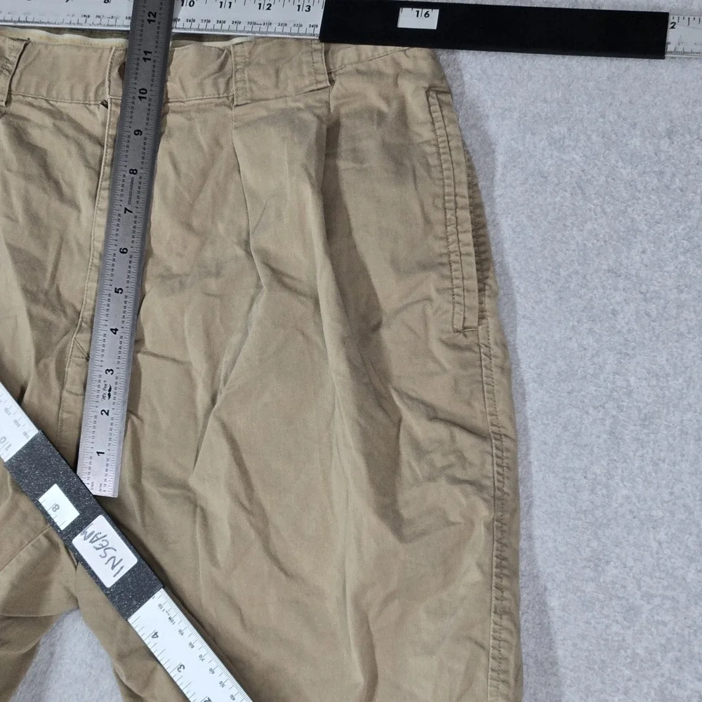 VINTAGE Tommy Bahama Men Shorts 35 Khaki Chino Pleated Pockets 8